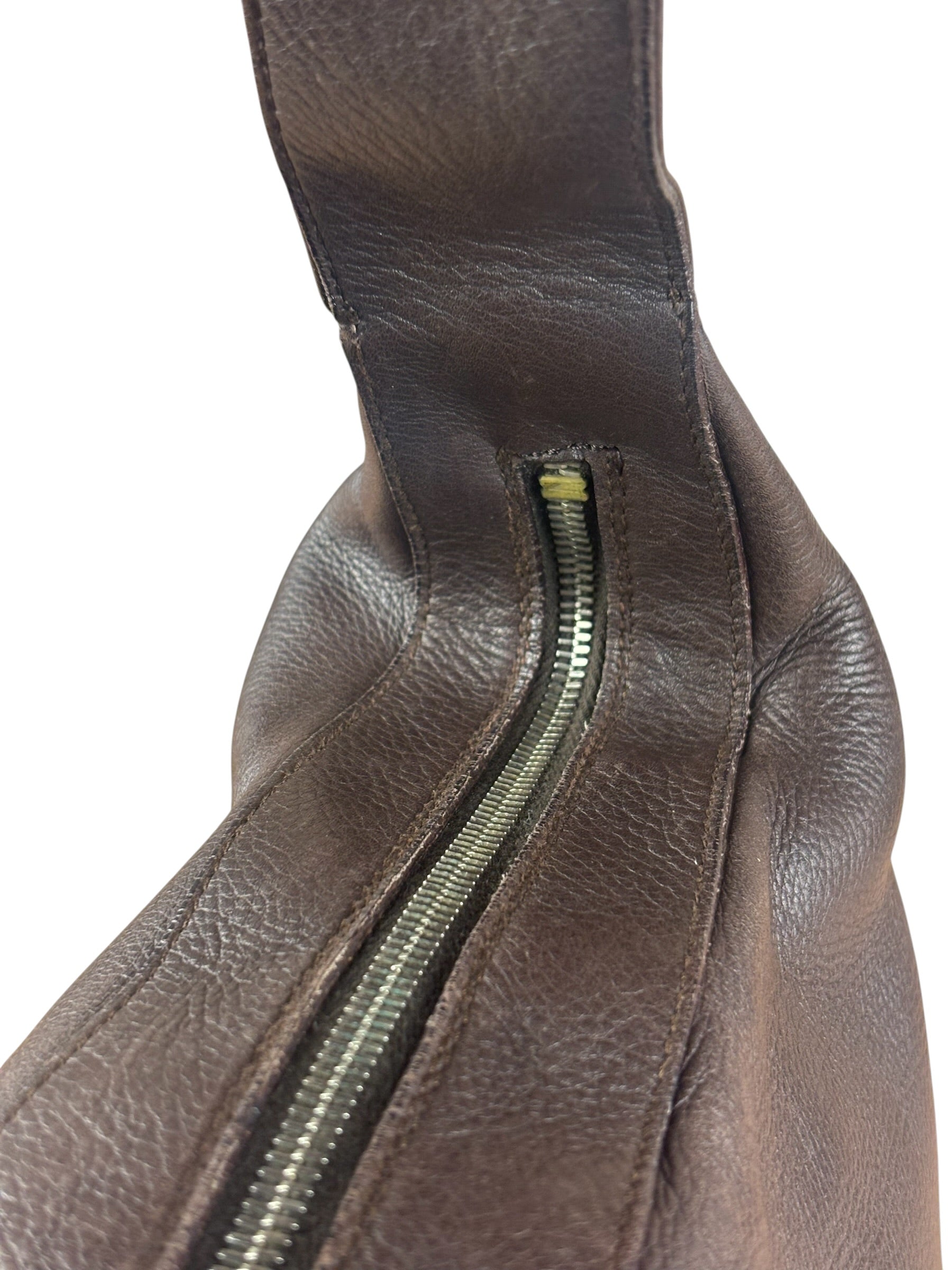 Ferragamo Vintage Brown Leather Hobo Bag