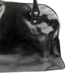 Balenciaga Black Patent Leather Weekender Handbag