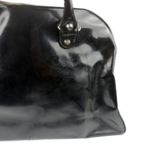Balenciaga Black Patent Leather Weekender Handbag