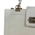 Chanel Ivory Leather Large Jetsetter Boy 2Way Handbag 2011