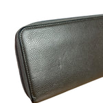 Chanel Caviar Leather Grey Zip Wallet