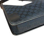 Gucci Vintage Black GG Canvas Shoulder Bag