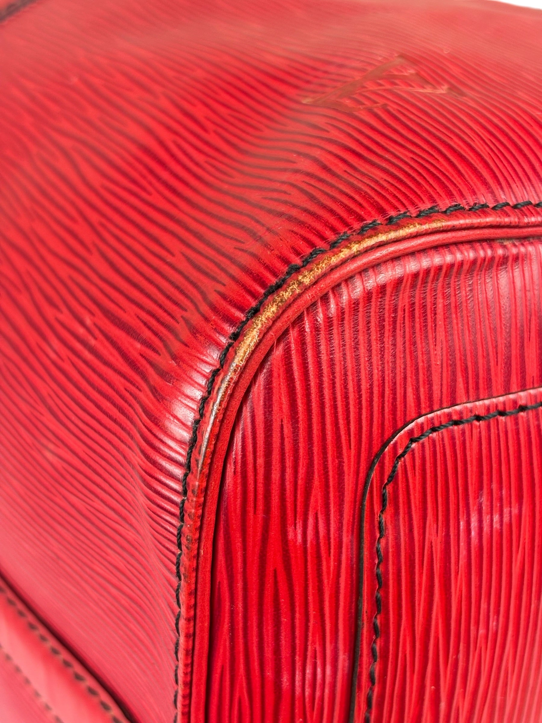 Louis Vuitton Red Epi Keepall 45