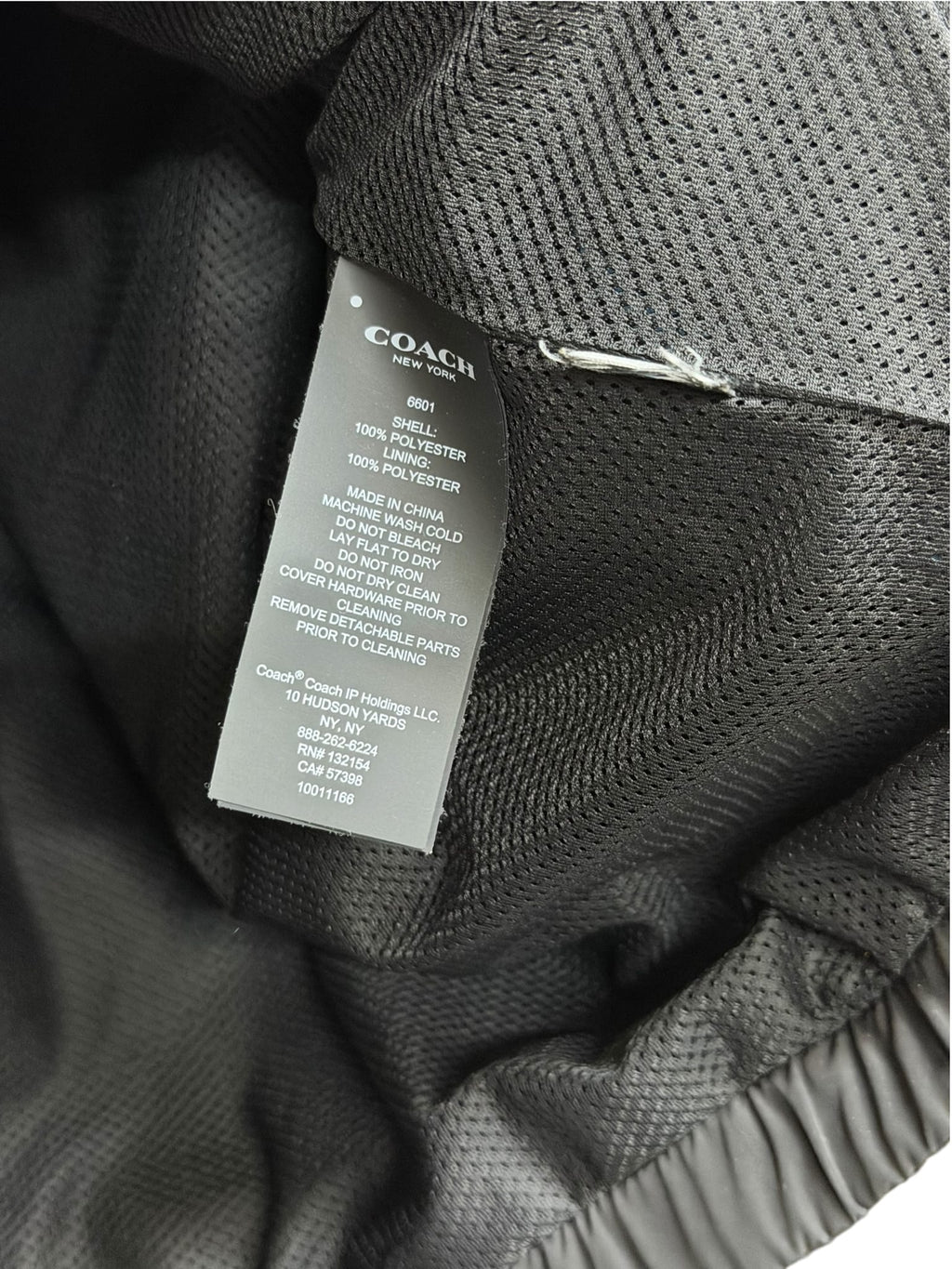 Coach Black/Blue/Beige Nylon Deep Pile Fleece Hooded Jacket