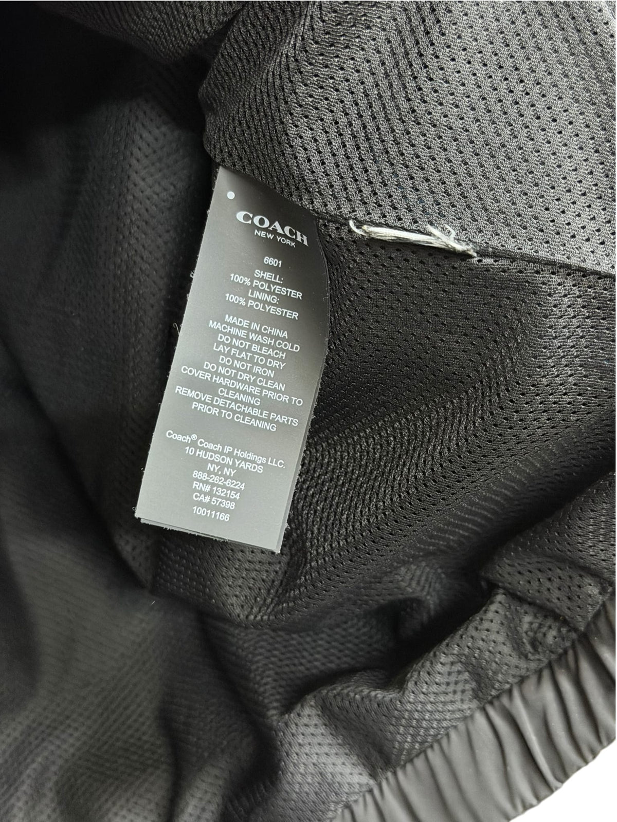 Coach Black/Blue/Beige Nylon Deep Pile Fleece Hooded Jacket