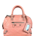 Balenciaga Pink Moto Leather Dome 2Way City Bag