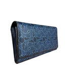Celine Blue Coated Canvas Long Wallet