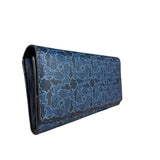 Celine Blue Coated Canvas Long Wallet