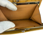 Celine Vintage Brown Macadam Bifold Kisslock Wallet