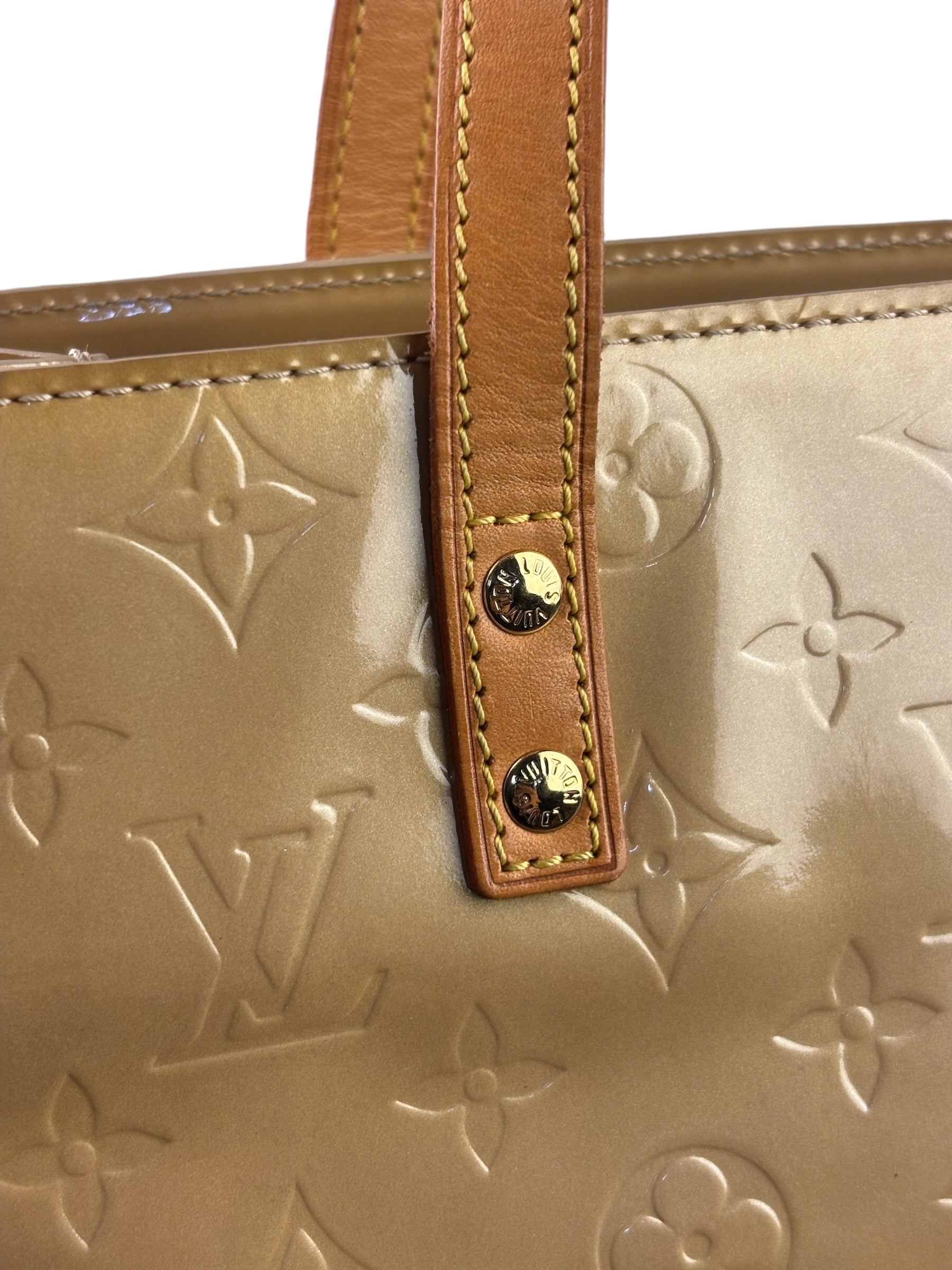 Louis Vuitton Yellow Vernis Reade Tote MM