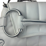 Gucci White Horsebit Vertical Quilted Leather Shoulder Bag
