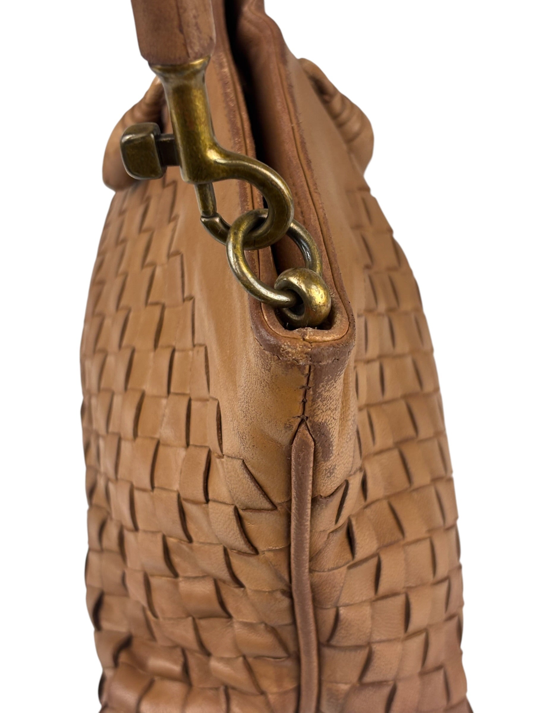 Bottega Veneta Brown Woven Intrecciato Pochette