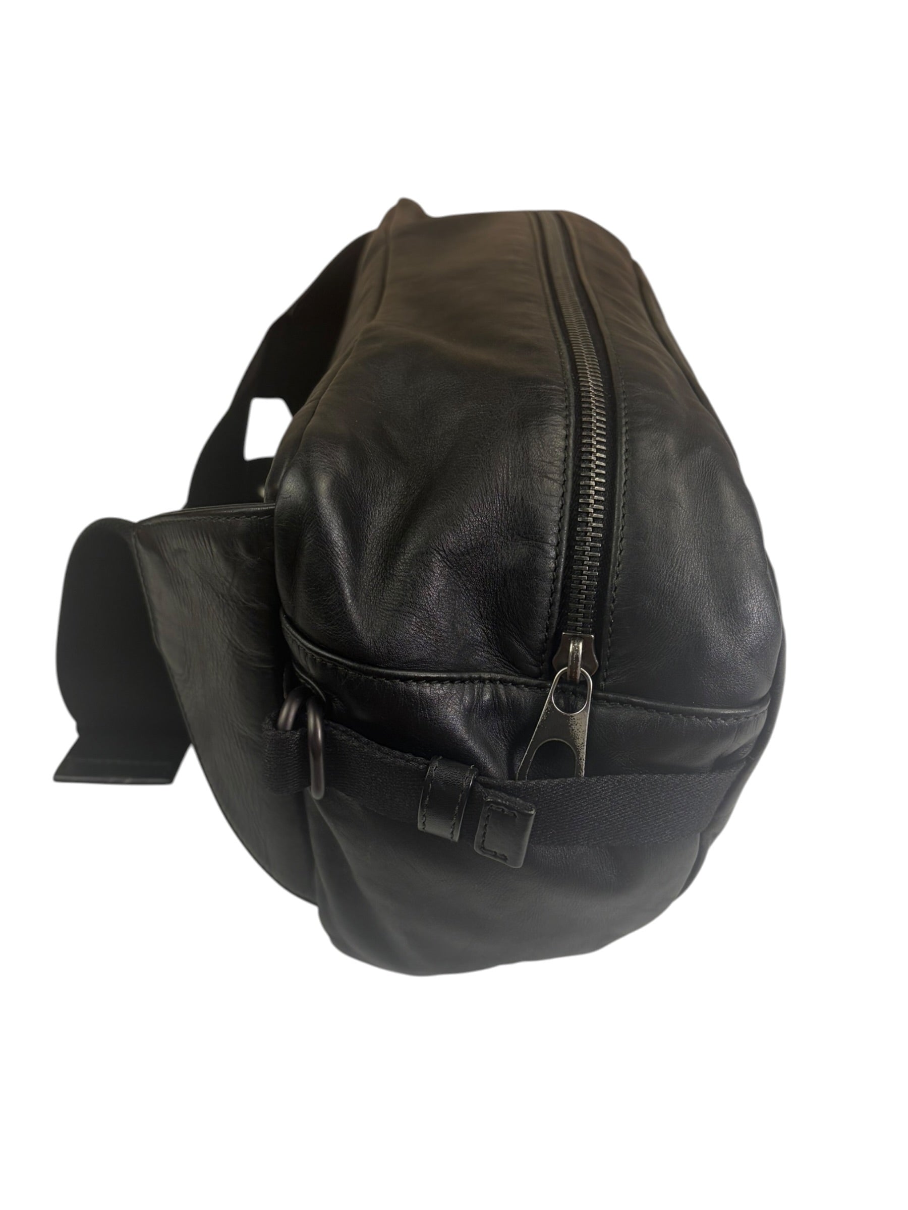 Bottega Veneta Black Leather Intrecciato Trim Belt Bag