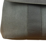 Hermes Black Canvas Leather Valparaiso Handbag
