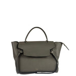 Celine Grey Grained Calfskin Belt Shoulder Bag