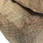 Fendi Brown Leather Trim Zucca Mamma Forever Baguette