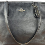 Coach Black Leather City Zip Tote Bag