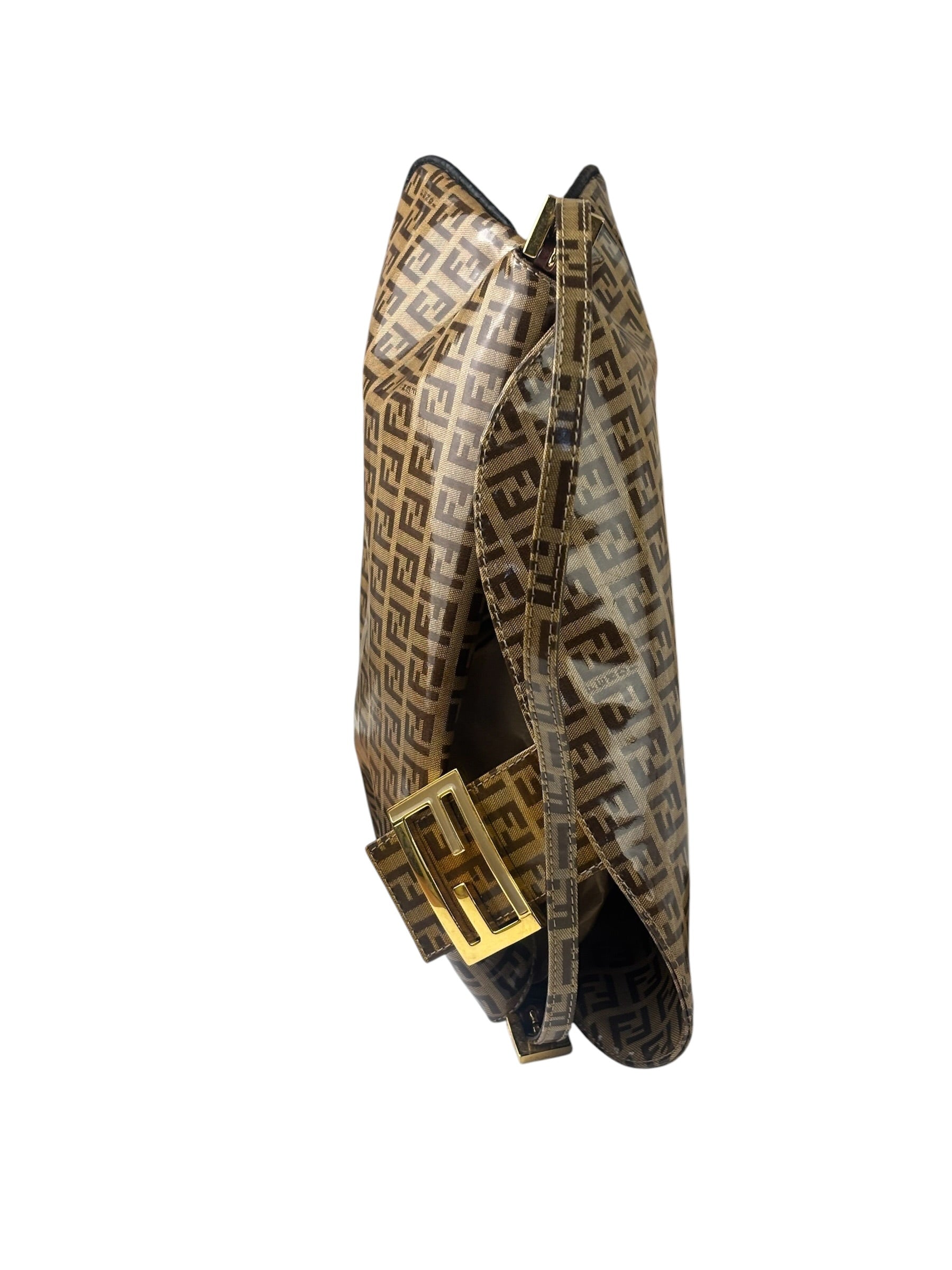 Fendi Brown PVC Zucca Baguette