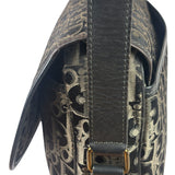 Christian Dior Vintage Black Leather Trim Trotter Crossbody Bag