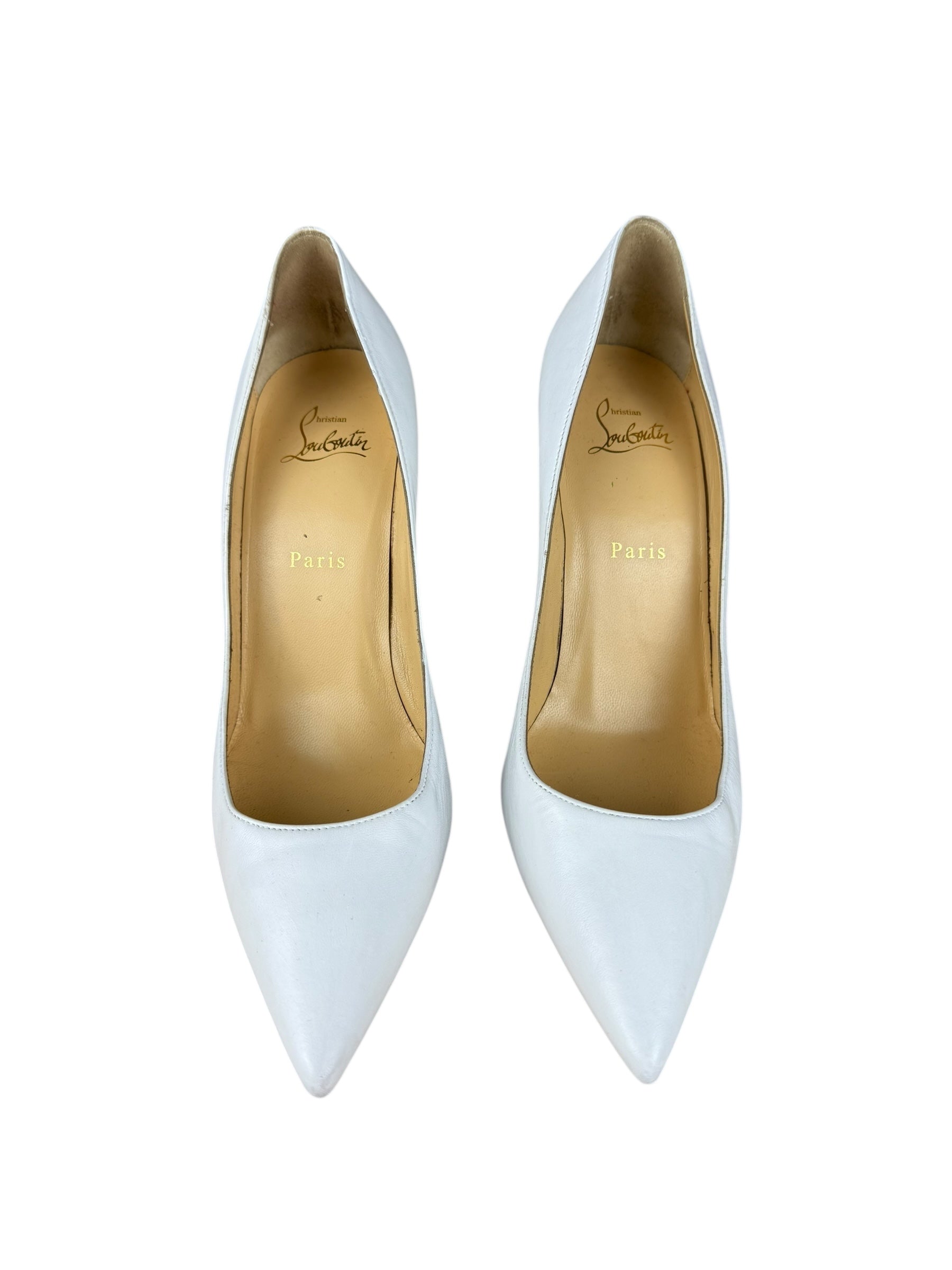 Christian Louboutin Kate Pumps White Nappa Leather
