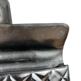 Chanel CC Black Patent Quilted Flap Briefcase Handbag '95