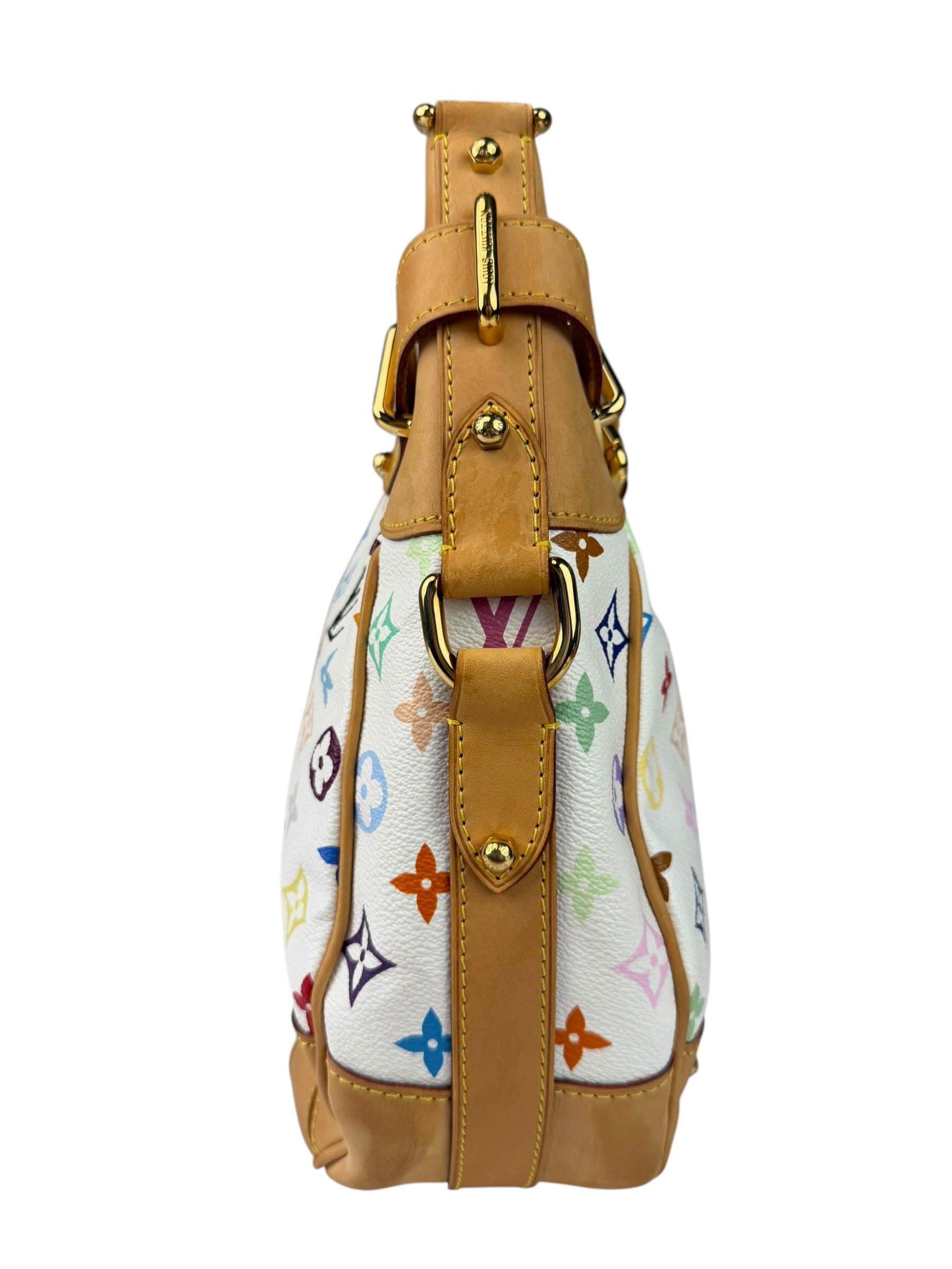 Louis Vuitton White Murakami Greta Hobo Shoulder Bag