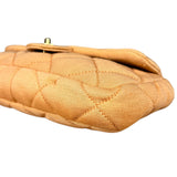 Chanel CC Flap Bag Peach Jersey Quilt