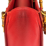 Gucci Red Leather Diana Bamboo Handle Tote