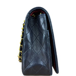 Chanel Black Quilted Single Flap Bag 1988