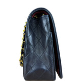 Chanel Black Quilted Single Flap Bag 1988