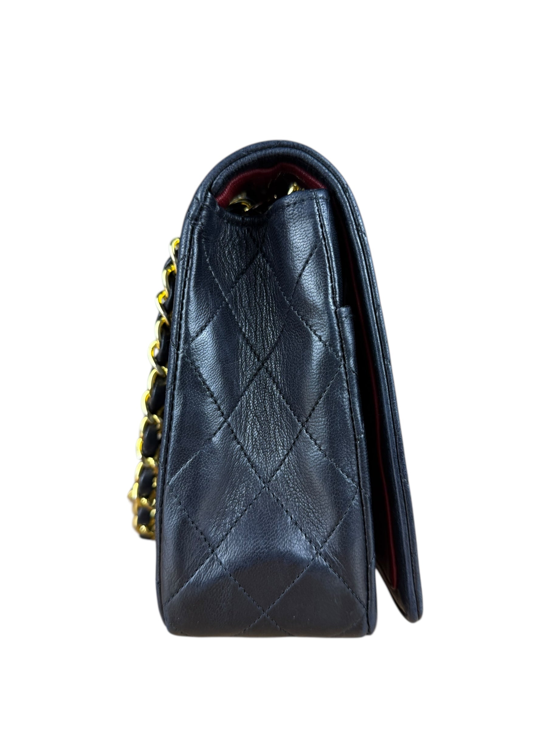 Chanel Black Quilted Single Flap Bag 1988