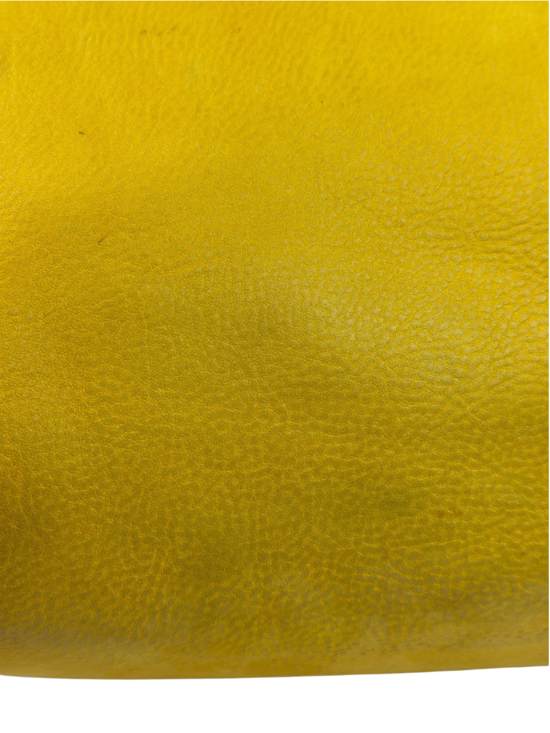 Fendi Yellow Leather Shoulder Bag