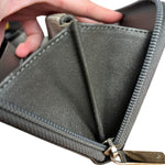 Chanel Caviar Leather Grey Zip Wallet