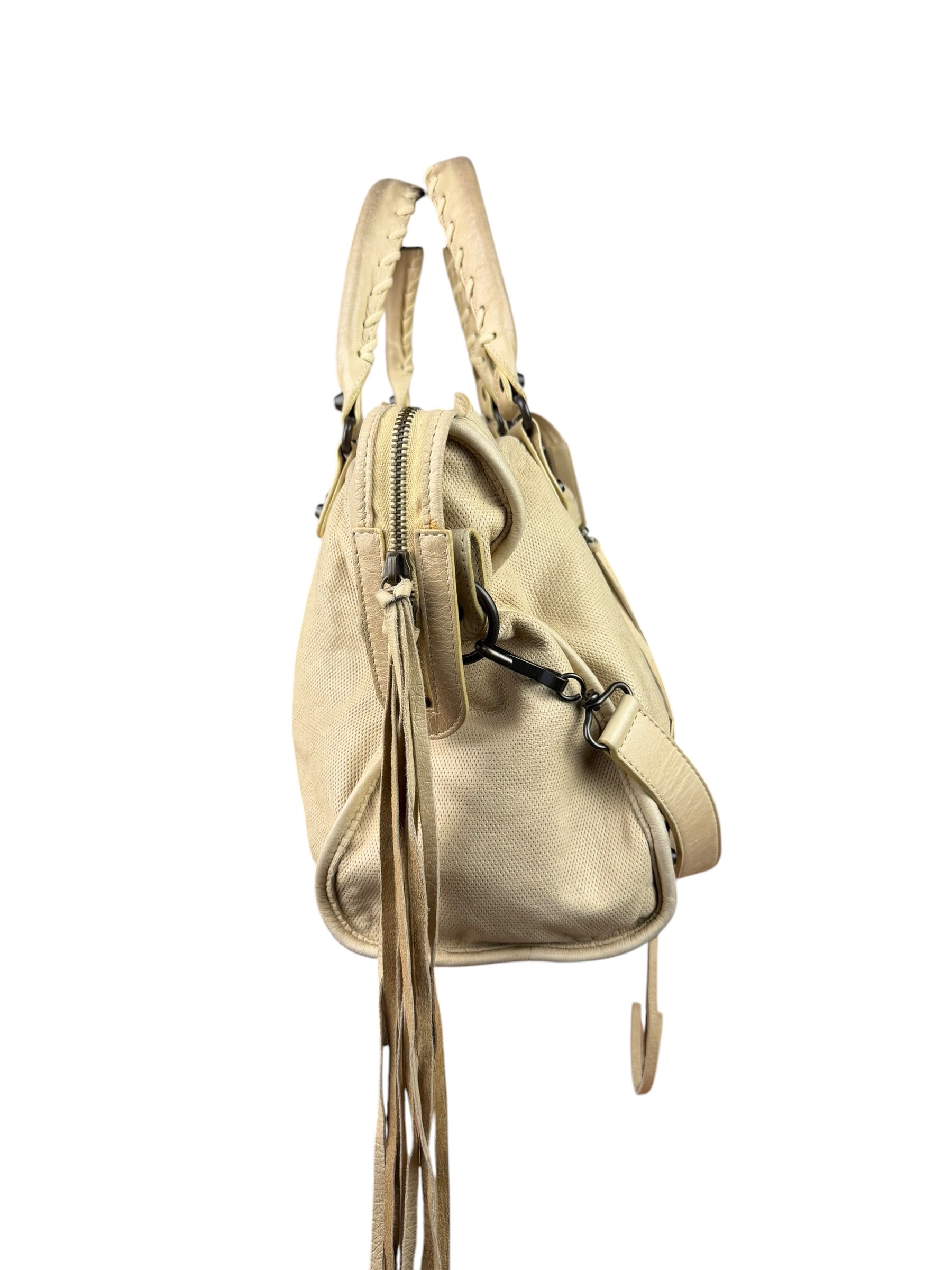 Balenciaga Cream Leather Le City Bag