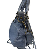 Balenciaga Blue Leather Two-Way First City Bag
