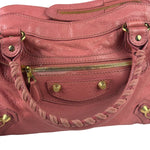 Balenciaga Pink Lambskin Velo Moto Two-Way Bag
