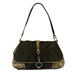 Prada Vintage Kakhi Green Nylon Shoulder Bag