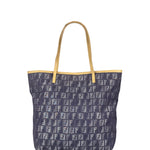 Fendi Purple Denim Roll Zucchino Tote