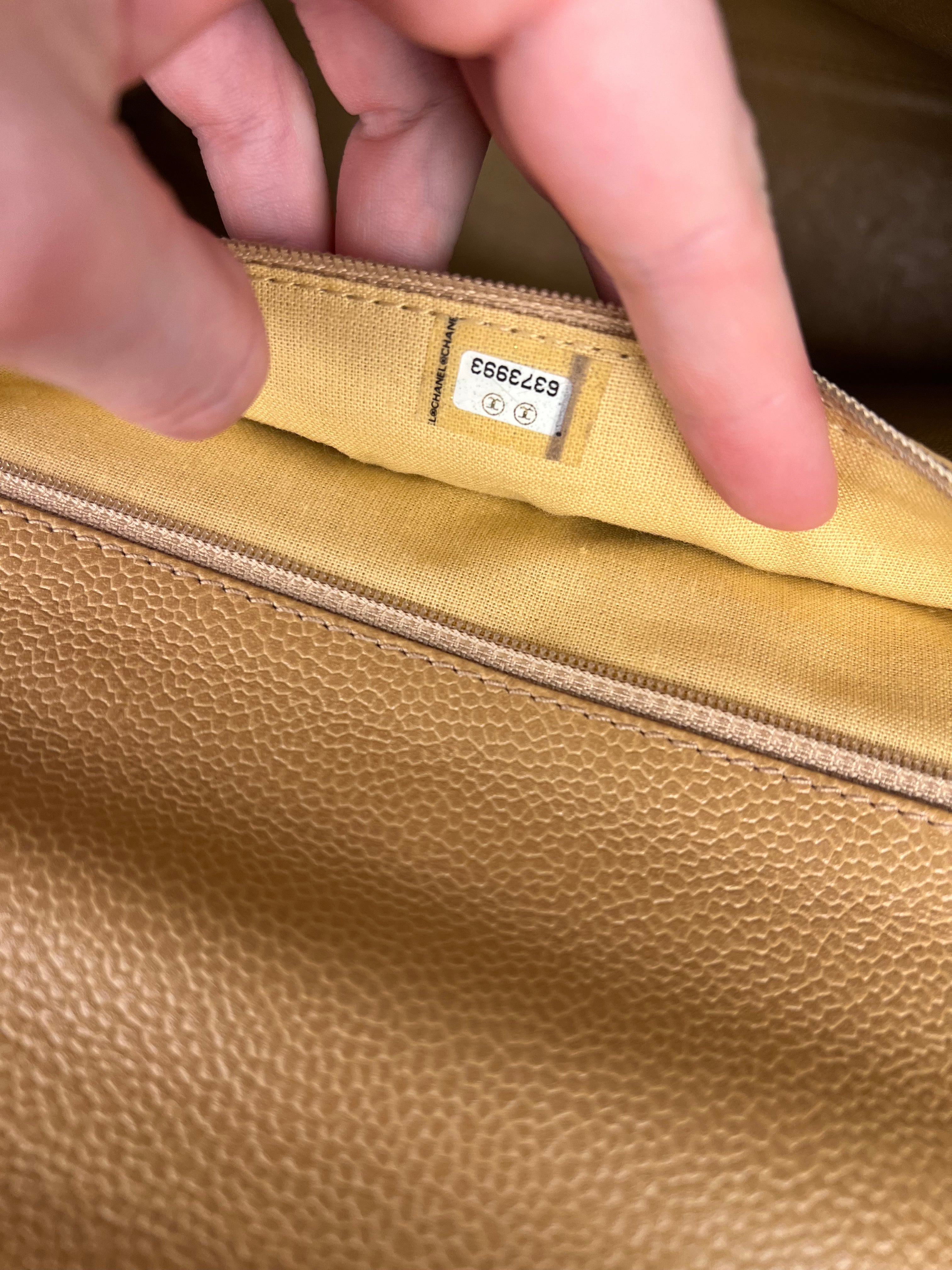 Chanel Beige Calfskin Kelly Top Handle Bag 2001