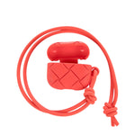 Bottega Rubberized Intrecciato AirPods Case Orange