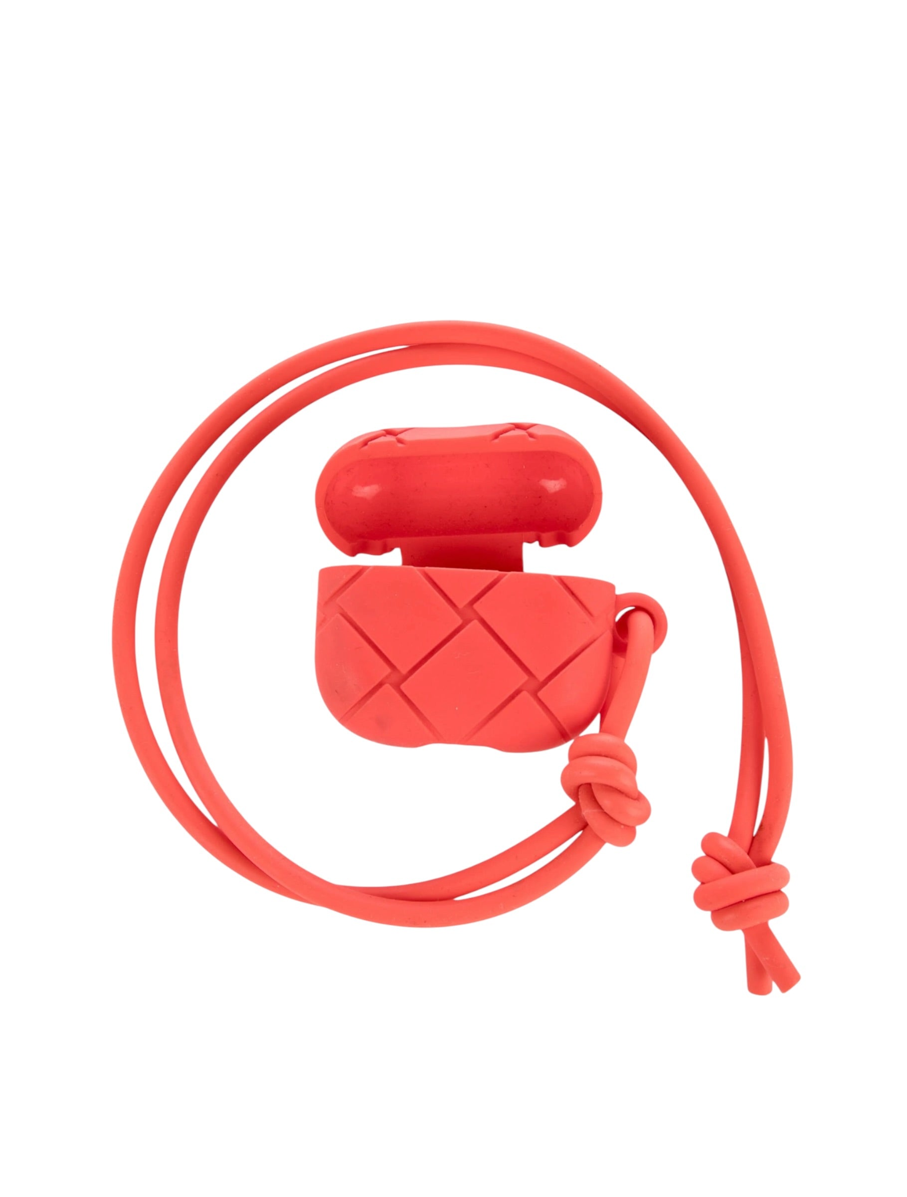Bottega Rubberized Intrecciato AirPods Case Orange
