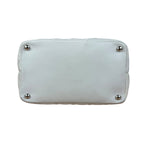 Chanel Vintage White Quilted CC Snake Cambon Ligne Tote 2004