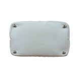 Chanel Vintage White Quilted CC Snake Cambon Ligne Tote 2004