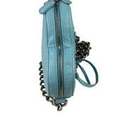 Balenciaga Blue Leather Le Cagole Mini Heart Crossbody