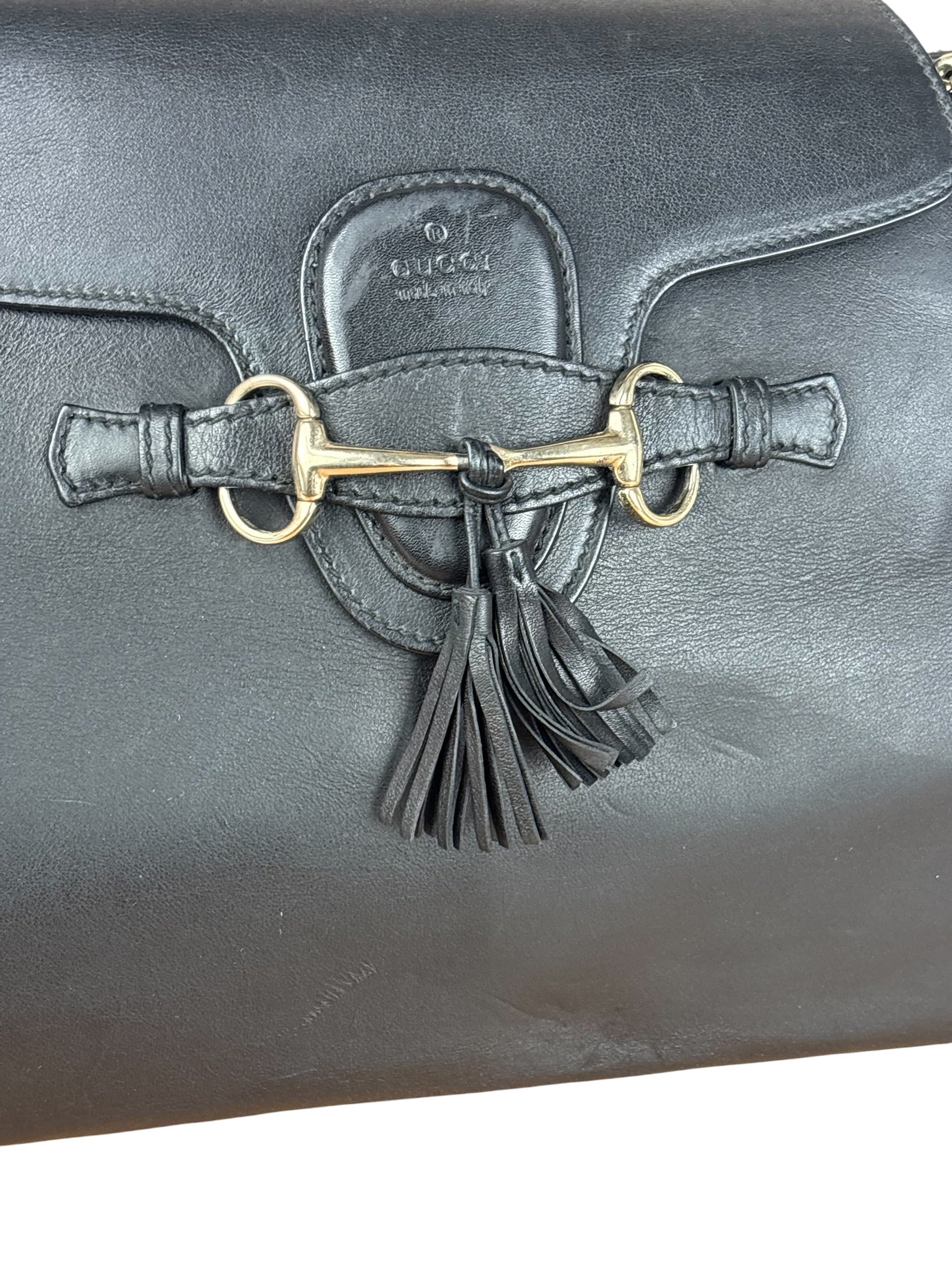 Gucci Black Emily Leather Shoulder Bag