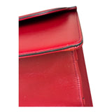 Gucci Red Leather GG Ring Shoulder Bag