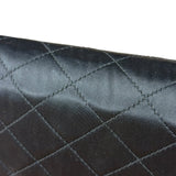 Chanel Vintage CC Black Satin Half-Moon Flap Bag 1991