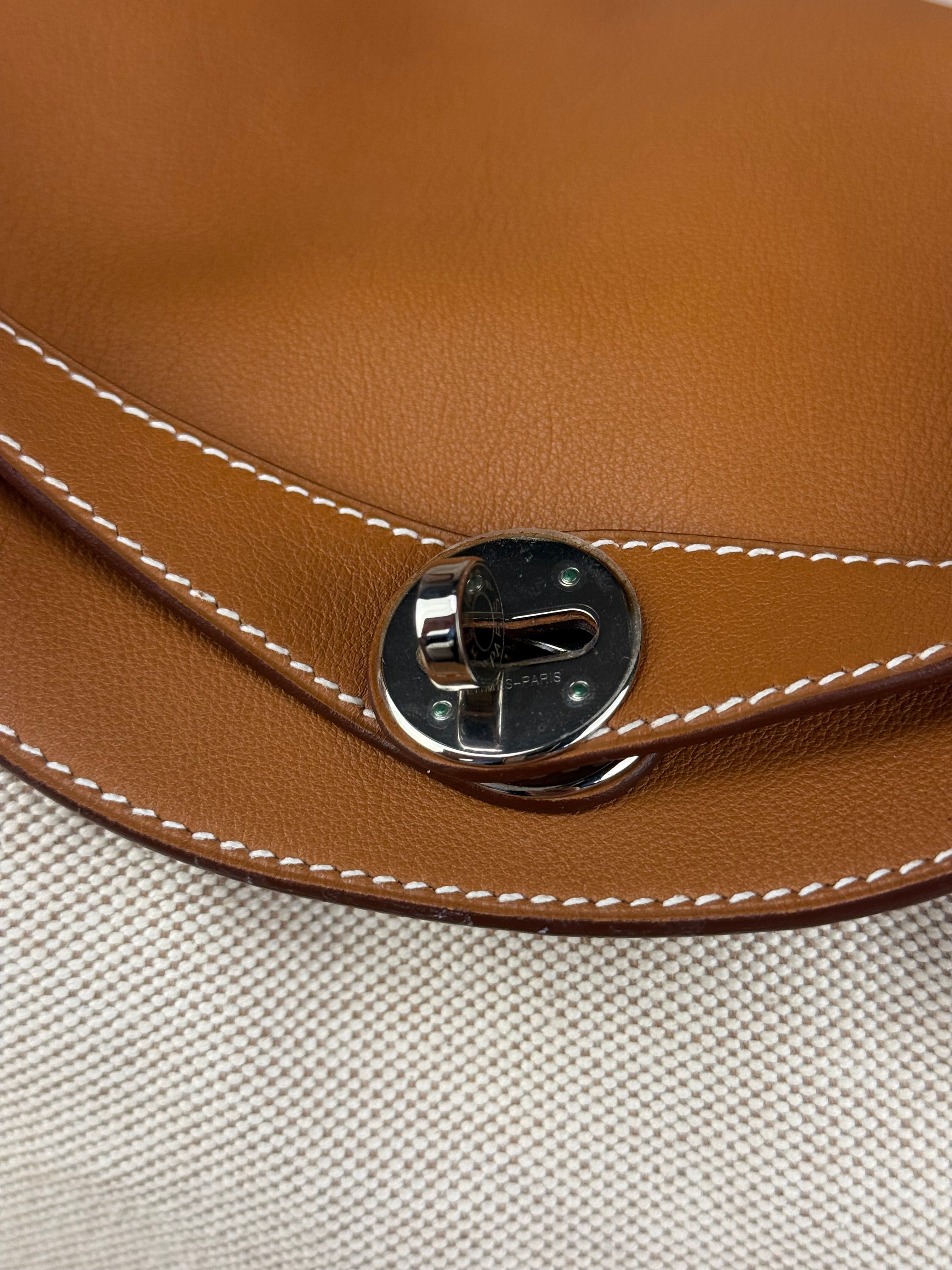 Hermes Toile Swift Canvas/Leather Lindy 30 Beige/Brown 2007