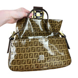 Fendi FF Sequin PVC Coated Canvas Baguette