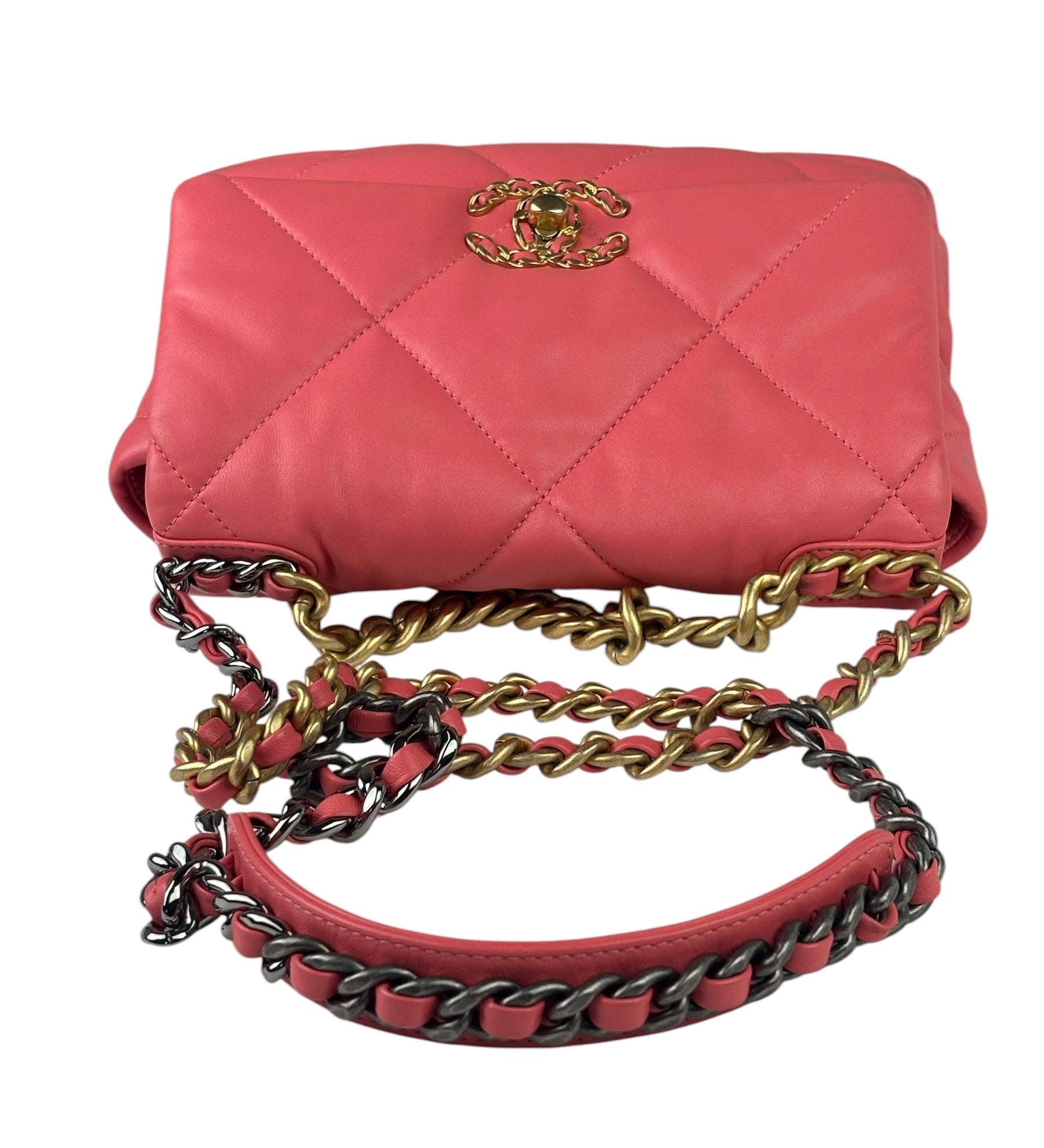 Chanel Pink Quilted Lambskin Flap Bag 2020